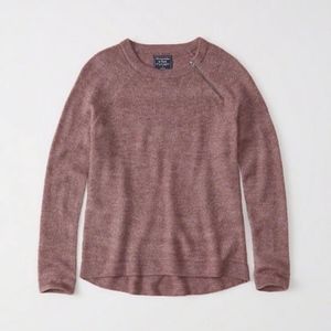 New A&F PULLOVER ZIPPER CREW SWEATER
